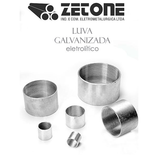 LUVA PRE ZINCADO ELETROLITICO 1.1/2" 