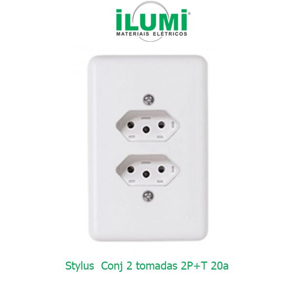 CONJ 2 TOM 2P+T 20A BR STYLUS - ILUMI 