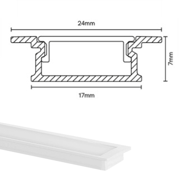 PERFIL ALUMINIO EMB BCO 24 X 7MM 2M BLUMENAU 
