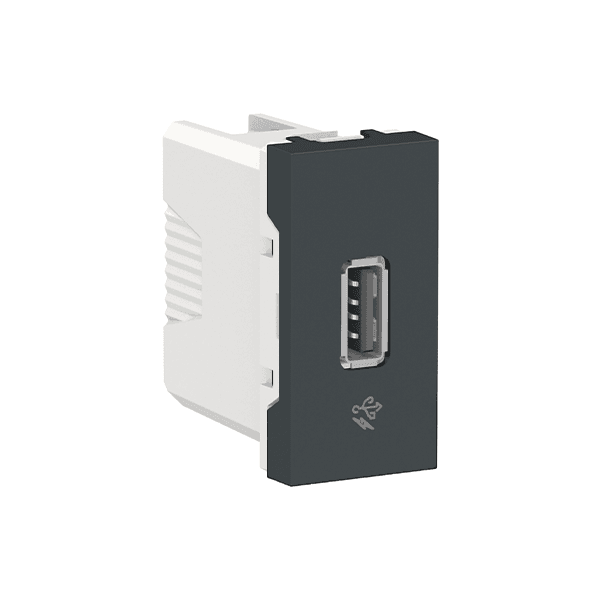 MODULO TOMADA USB 1A (CARREGADOR) 1M GRAFITE ORION 