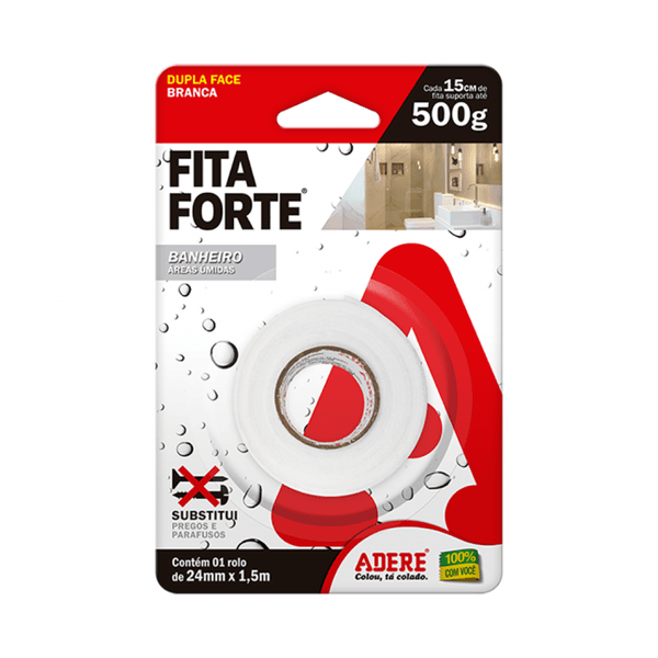 FITA DUPLA FACE AREAS UMIDAS 24X1,5M ADERE 