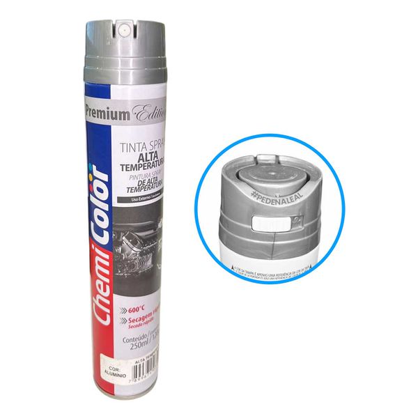 SPRAY USO GERAL ALUM RODAS 250ML NOVA VALVULA CHEMICOLOR
