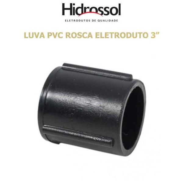 LUVA PVC SOLD ELETRODUTO PRETO 3" 
