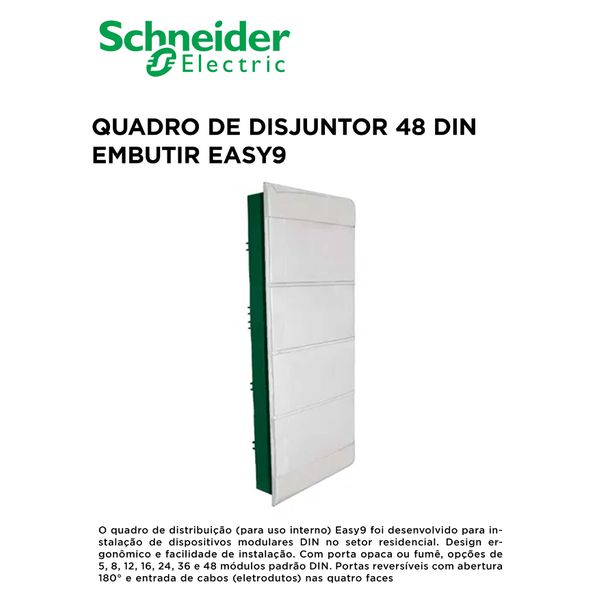 QUADRO DE DISJ 48DIN EMB EASY9