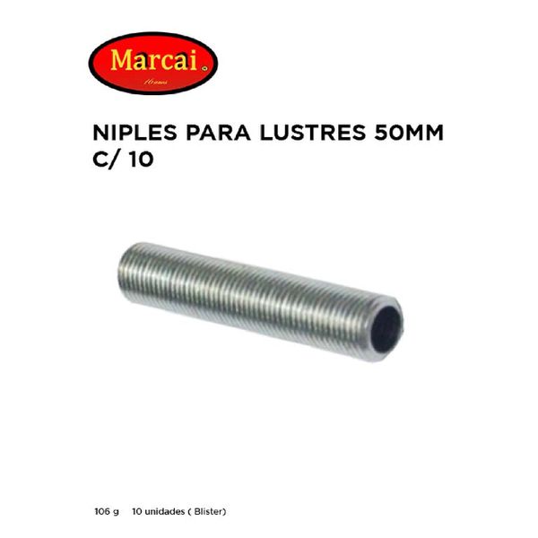 NIPLE PARA LUSTRE 50MM PCT/10 