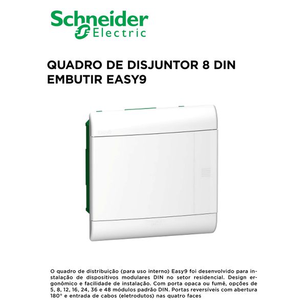 QUADRO DE DISJ. 8DIN EMB EASY9