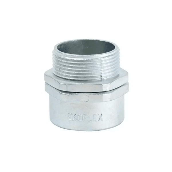 CONECTOR MACHO GIRATÓRIO COM PORCA LATÃO ZINCO 1.1/2" KMZG-112