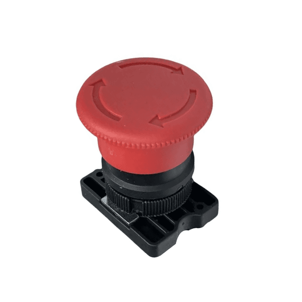 BOTÃO EMERGÊNCIA COGUMELO GIRA-DESTRAVA VERMELHO JNG