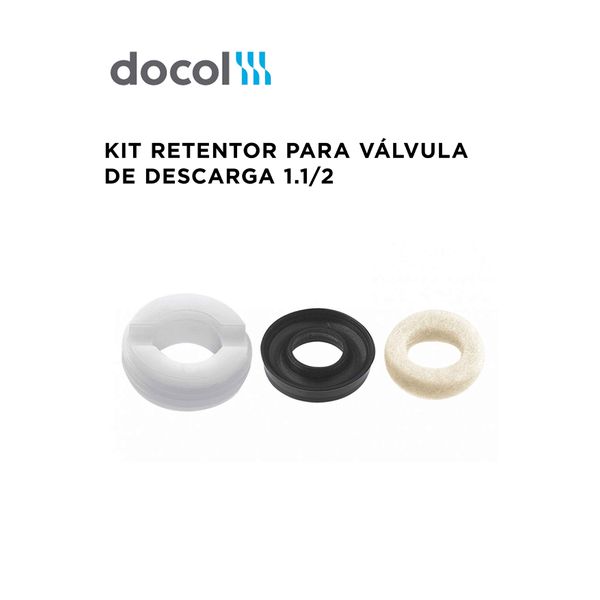 KIT RETENTOR PARA VÁLVULA DE DESCARGA 1.1/2 DOCOL 
