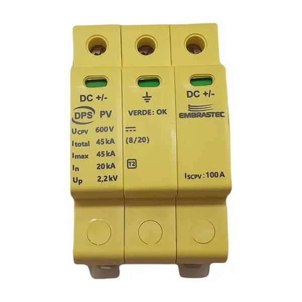 DPS PROT SURTO TRIP FOTOVOLTAICO CC 600V 45KA EMBRASTEC 2039