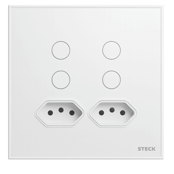 INTERRUPTOR SMARTECK 4X4" 2 MÓDULOS TOUCH 