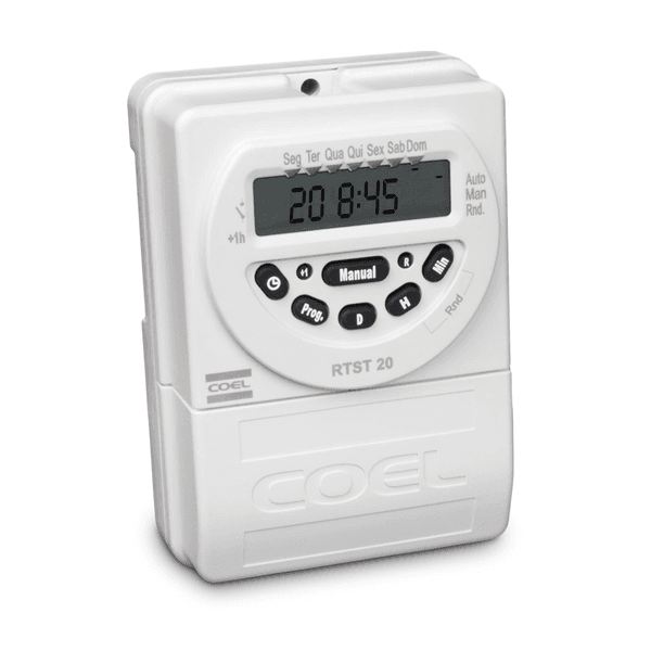 PROGRAMADOR / TIMER PARA TRILHO RTST-20 16A COEL 