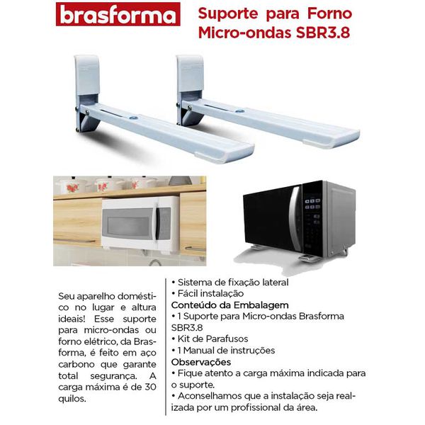 SUPORTE MICROONDAS / MULTIUSO BRANCO BRASFORMA 