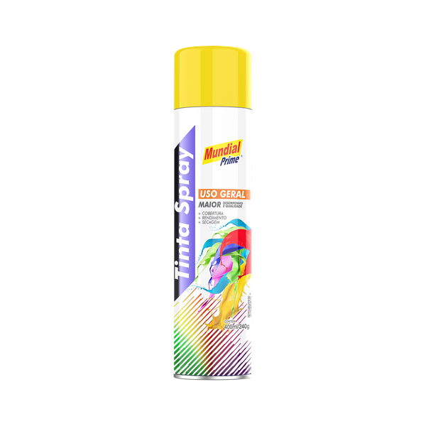 SPRAY USO GERAL AMARELO 400ML MUNDIAL PRIME 