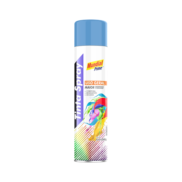 SPRAY USO GERAL AZUL CLARO 400ML MUNDIAL PRIME 