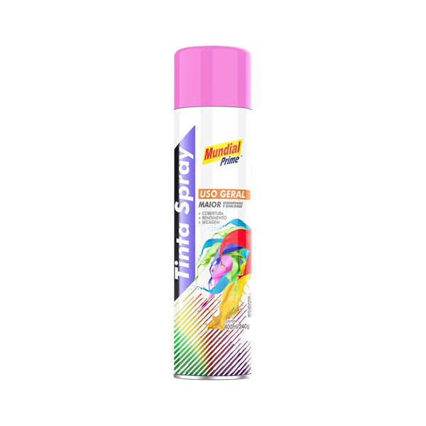 SPRAY USO GERAL ROSA 400ML MUNDIAL PRIME 