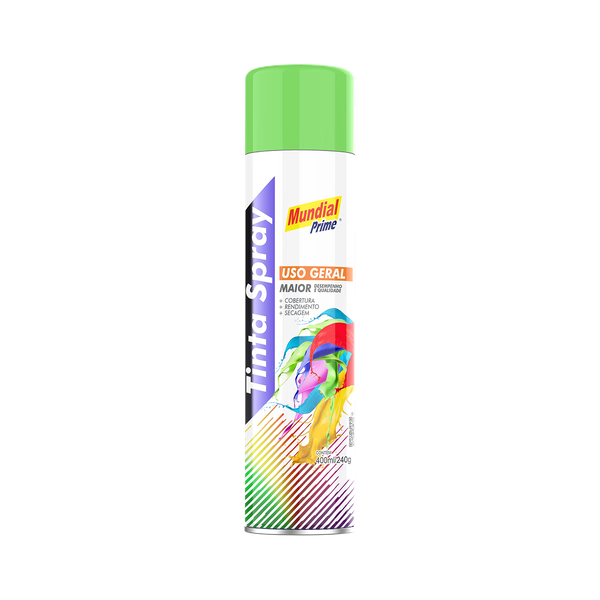 SPRAY USO GERAL VERDE CLARO 400ML MUNDIAL PRIME 