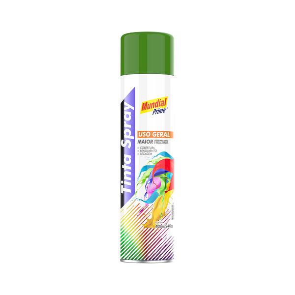 SPRAY USO GERAL VERDE ESCURO 400ML MUNDIAL PRIME 