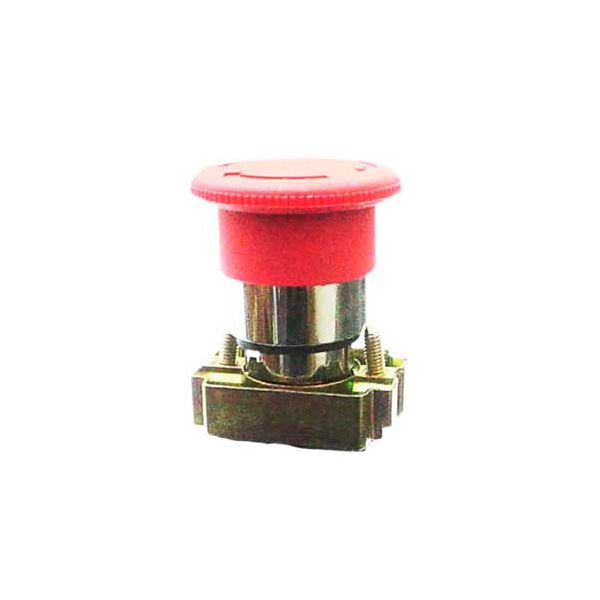 BOTÃO EMERGÊNCIA COGUMELO GIRA-DESTRAVA VERMELHO COPO METAL JNG