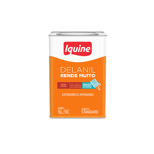TINTA ACRIÍLICA DELANIL RENDE MUITO STANDARD BRANCO NEVE LATA 18L IQUINE