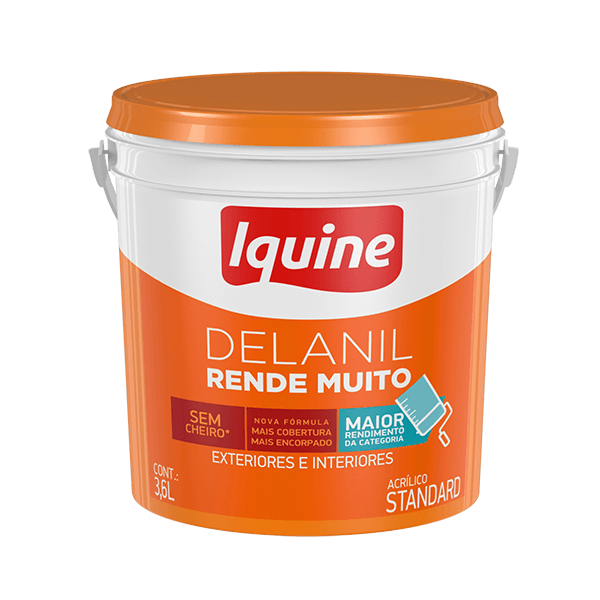 TINTA ACRI. DELANIL RENDE MUITO STANDARD AREIA - GALÃO 3,6L IQUINE