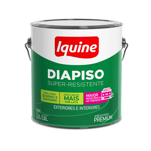 TINTA PISO DIAPISO CINZA MEDIO 3,6L IQUINE