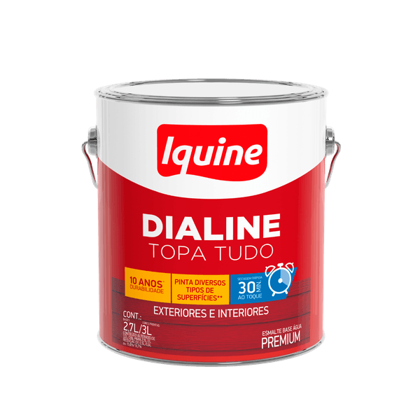 Tinta Esmalte Sintético Brilhante Delanil Madeiras e Metais 3L Branco Neve IQUINE