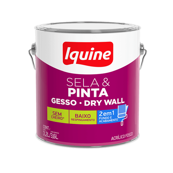 SELADOR ACRILICO BRANCO NEVE BALDE 3,6L IQUINE