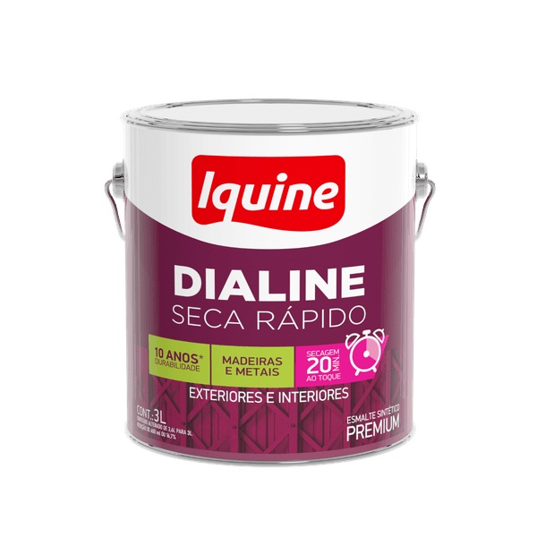ESMALTE DIALINE SECA RAPIDO AZUL DEL REY 3,0L ALTO BRILHO IQUINE 