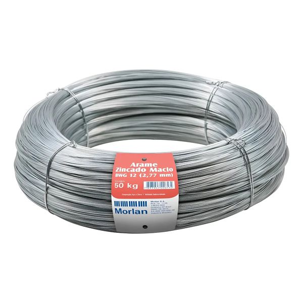 ARAME ZINCADO BWG12-2,77MM 50KG MORLAN (2853)
