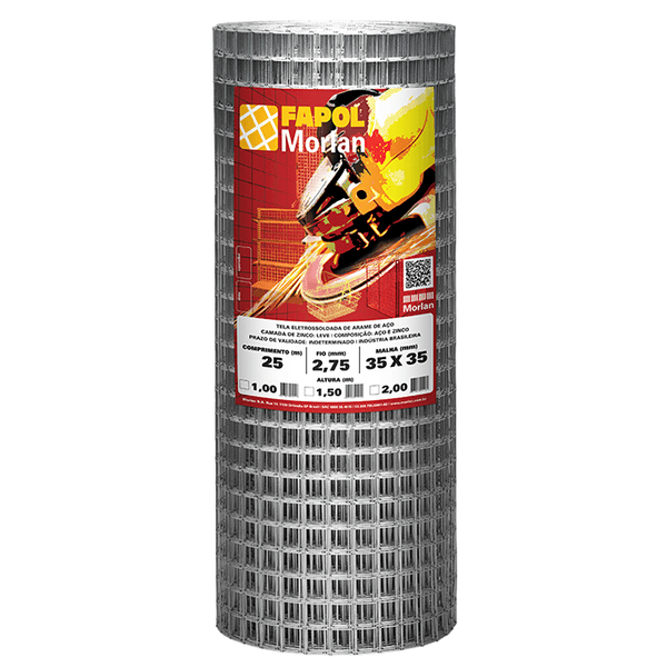 TELA FAPOL 25X25 1,24MMX1MX25M MORLAN (1237)