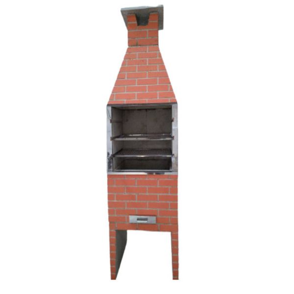 CHURRASQUEIRA PRÉ-MOLDADA MÉDIA 65CM TIJOLINHO