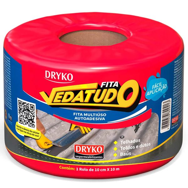 FITA MULTIUSO VEDATUDO ALUMÍNIO 10CM X 10M