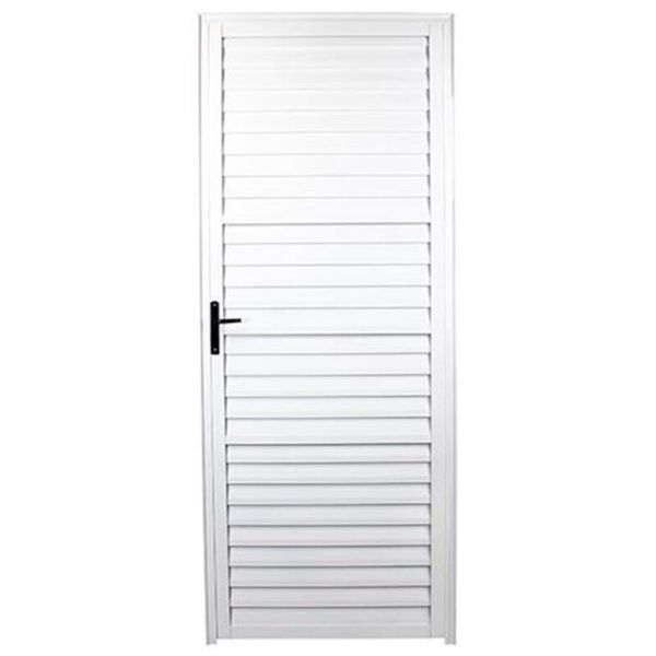 PORTA DE ALUMÍNIO BRANCA PALHETA 2,10X0,70