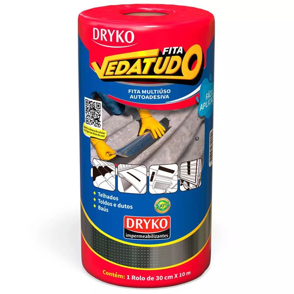 FITA MULTIUSO VEDATUDO ALUMÍNIO 30CM X 10M