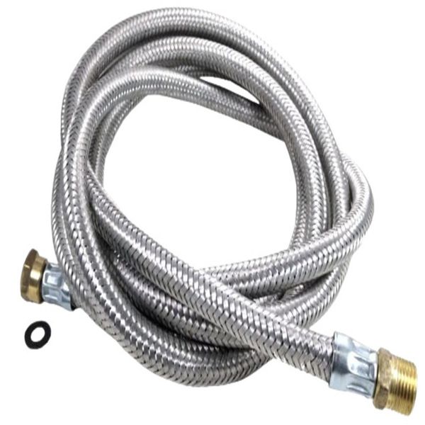 MANGUEIRA DE GÁS FLEXÍVEL DE METAL TRANÇADA 80 CM