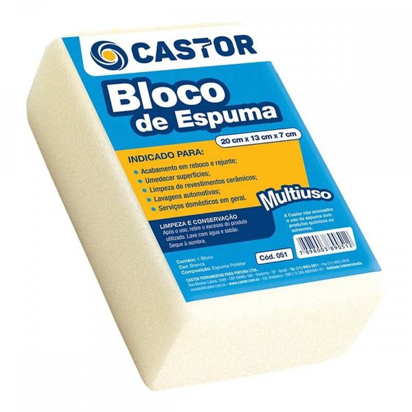 BLOCO DE ESPUMA BRANCO CASTOR