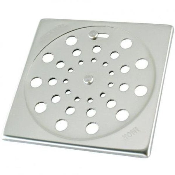 GRELHA QUADRADA 15 CM INOX GIRATÓRIA