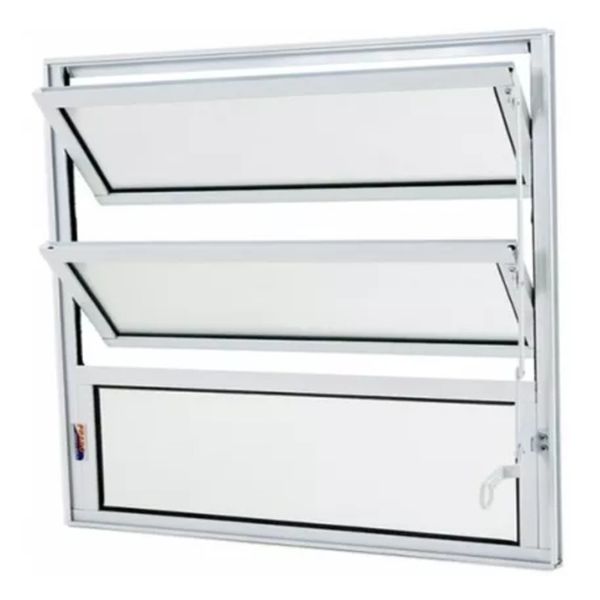 VITRÔ DE ALUMÍNIO BRANCO BASCULANTE 0,60X0,60 