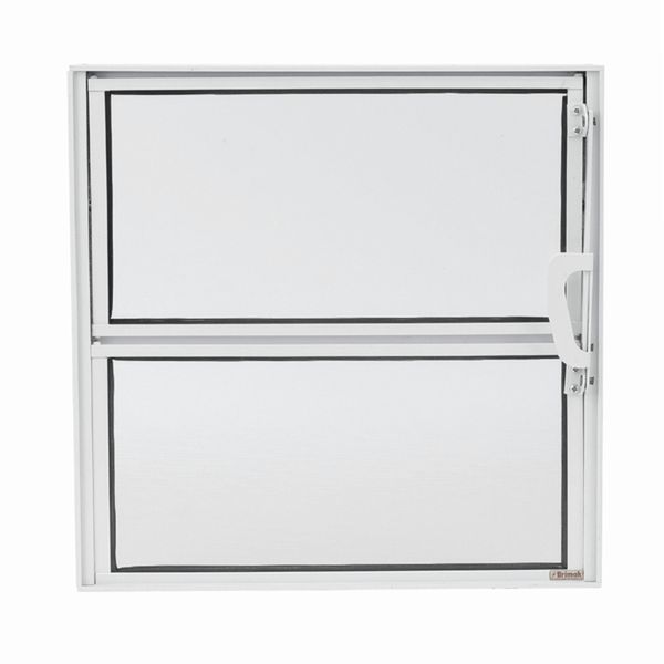 VITRÔ DE ALUMÍNIO BRANCO BASCULANTE 0,40X0,40 