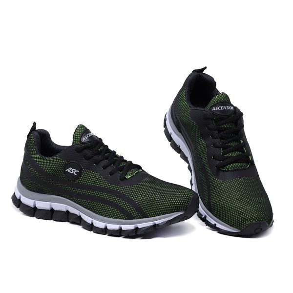 Tenis Esportivo Preto e Verde Confortavel Ascencion Lege 21