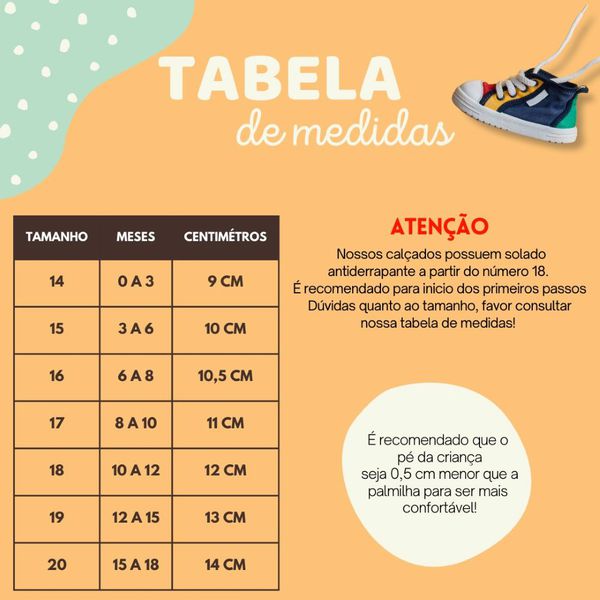 Pé Infantil Tabela Tamanho Sapato Bebe Numeração Calçado Infantil