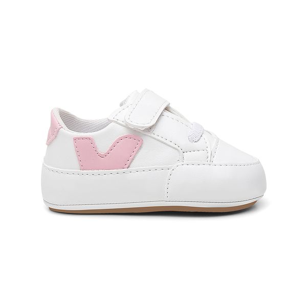 Sapato Tênis Conforto Bebe Baby Menino Primeiros Passos Rosa