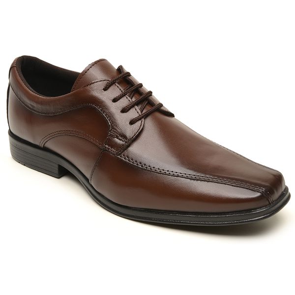 Sapato Social Sport Fino Masculino Couro Marrom Confort