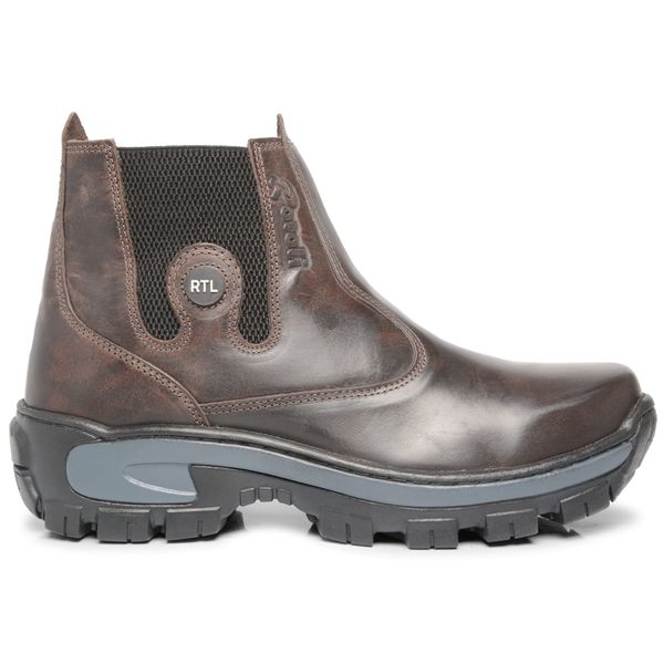 Bota Botina de Couro Marrom Fazendeiro Rotoli BIG