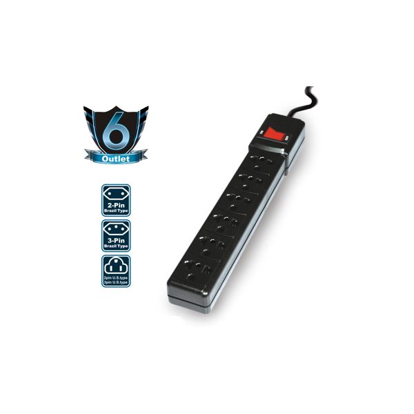 Régua de energia Sate Power Strip Multi Funcional, 1500W, A-R05