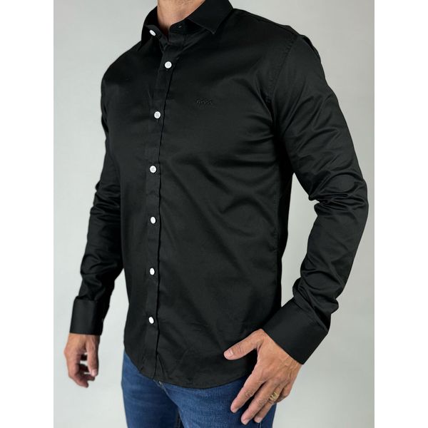 Camisa Social LCST Longa - Preto