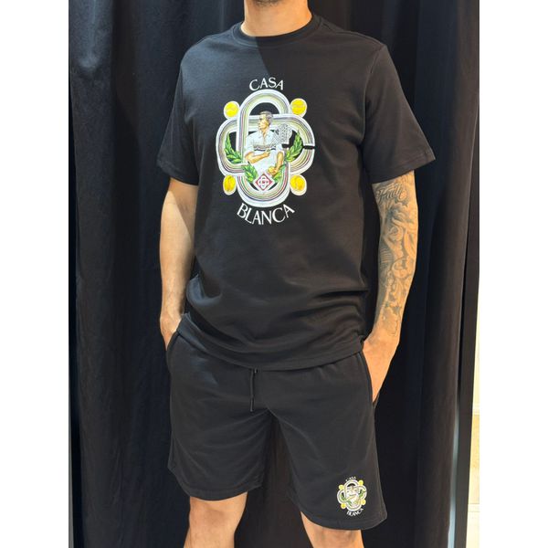 Kit Camiseta + Bermuda Casa - Preto