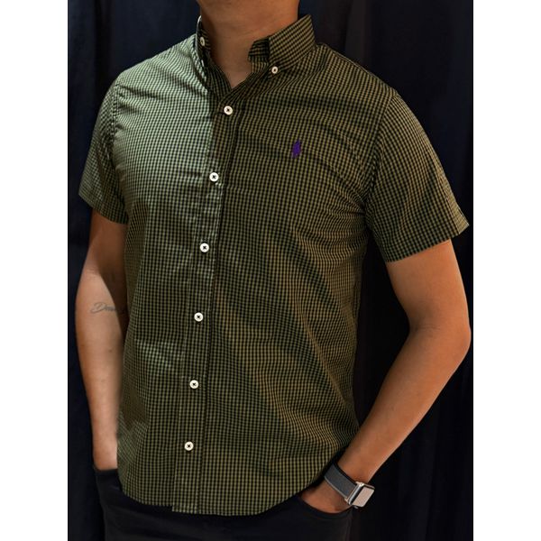 Camisa Social Micro Ralph - Verde