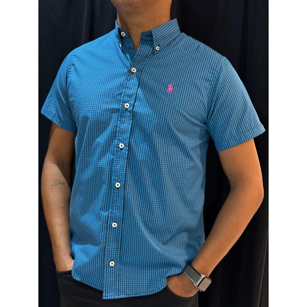 Camisa Social Micro Ralph - Azul
